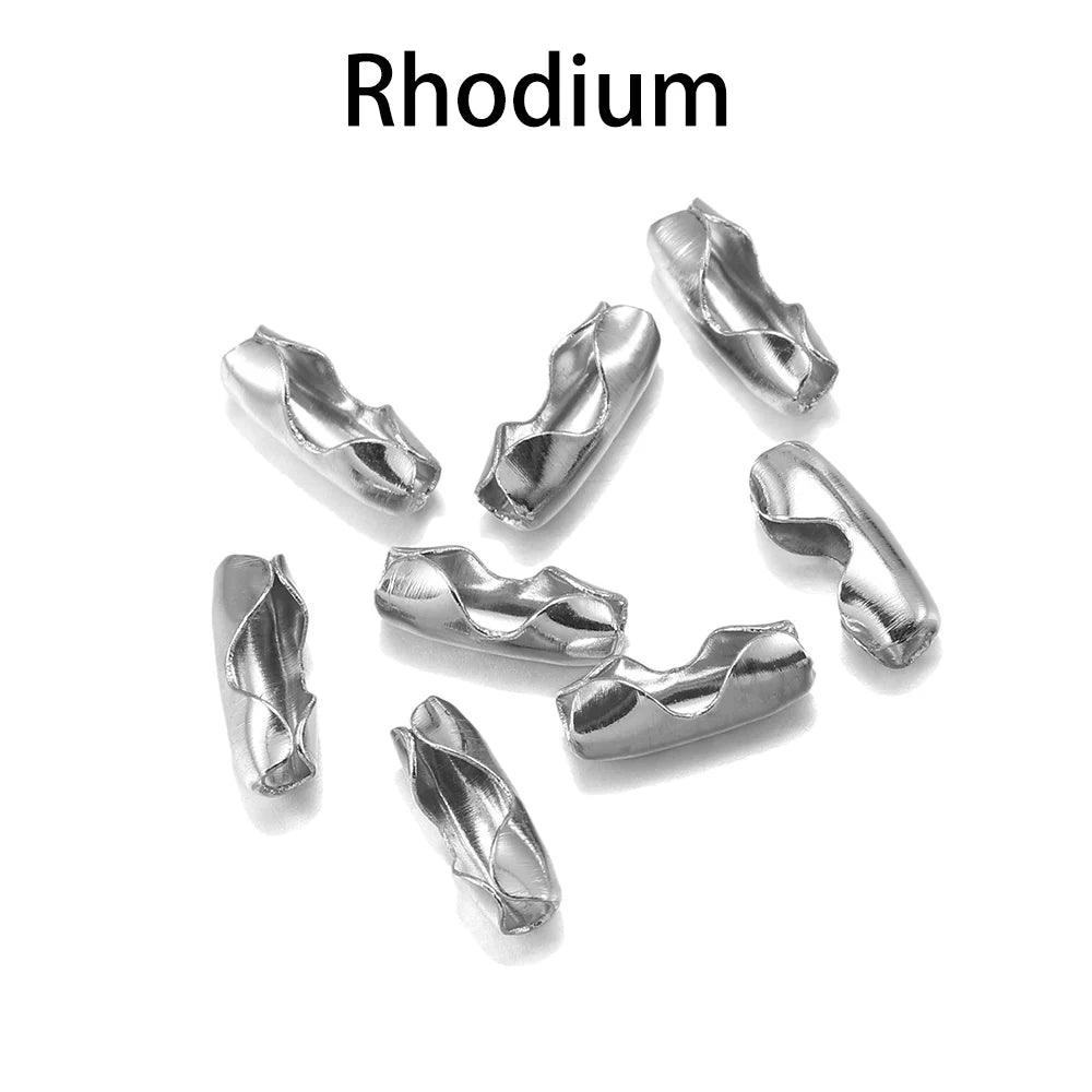 Ball Chain Connectors Metal Gold Color End Clasps DIY Jewelry Making