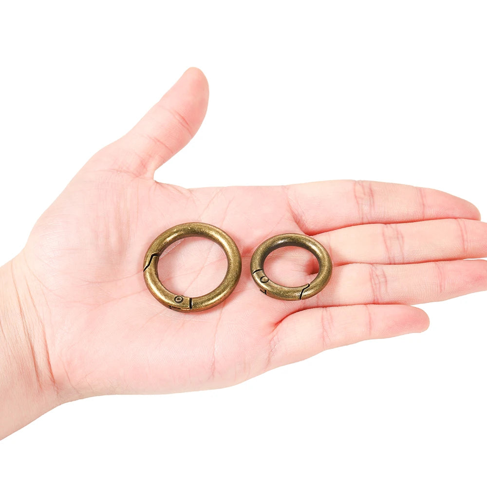 Spring Clasps Metal O-Ring Keychain Carabiners DIY Jewelry Making Craft Supplies