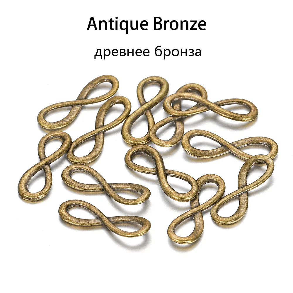 Infinity Connectors Metal Bracelet Necklace Charms DIY Jewelry Making