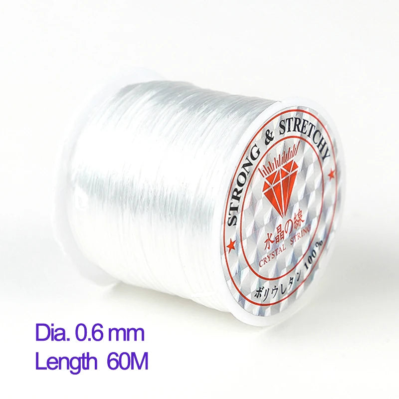 Elastic Beading Cord Clear Crystal Stringing Line DIY Jewelry Making