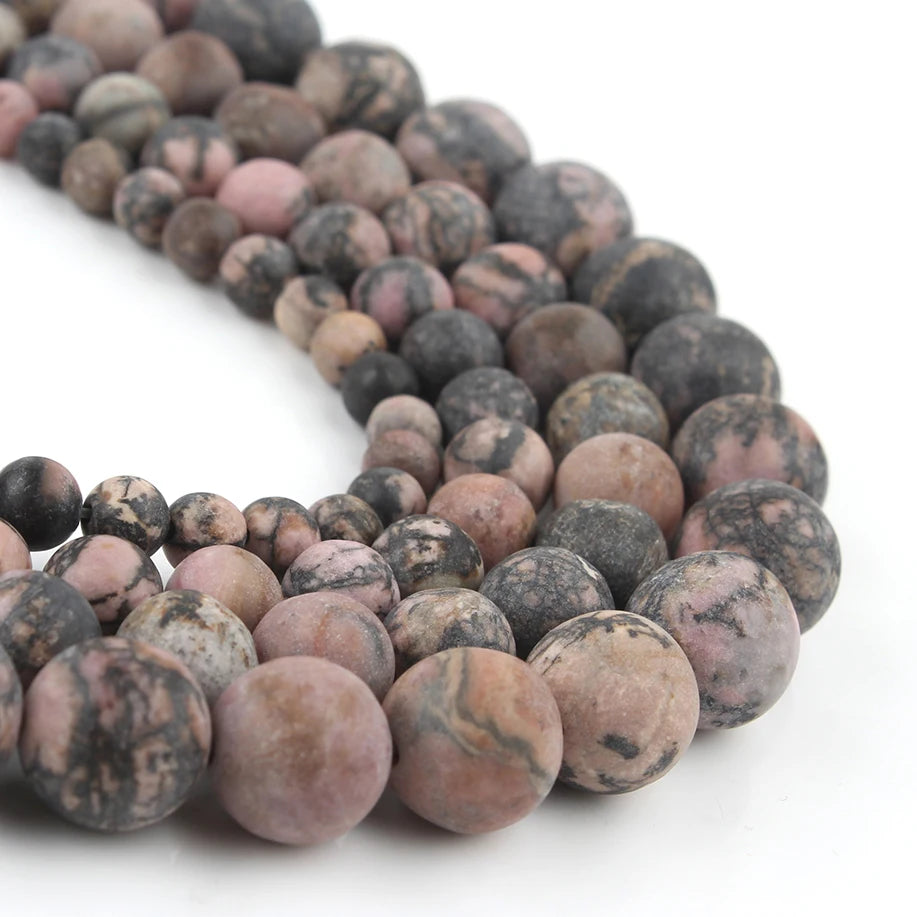Stone Beads Round Brown Zebra Jasper-Style for DIY Jewelry Making Craft Beads