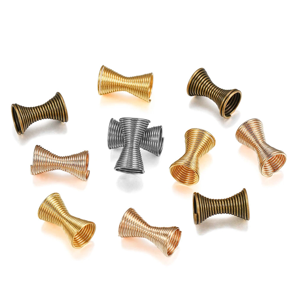 Jewelry Findings Funnel Metal Spring Spacer Connector Stoppers Craft Supplies