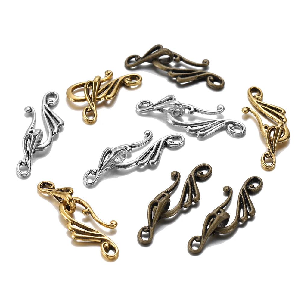 Jewelry Clasps Antique Gold Color Flower Musical Note DIY Jewelry Making