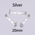 20pcs 20 25 32mm Plated Brooch Clip Base Blank Safe Lock Brooch Base Pin For Jewelry Making Findings Diy Jewelry Accessories
