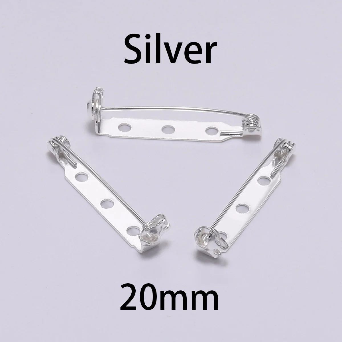 20pcs 20 25 32mm Plated Brooch Clip Base Blank Safe Lock Brooch Base Pin For Jewelry Making Findings Diy Jewelry Accessories
