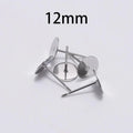 Ring Settings Stainless Steel Blank Earring Stud Base Cabochon Craft Supplies