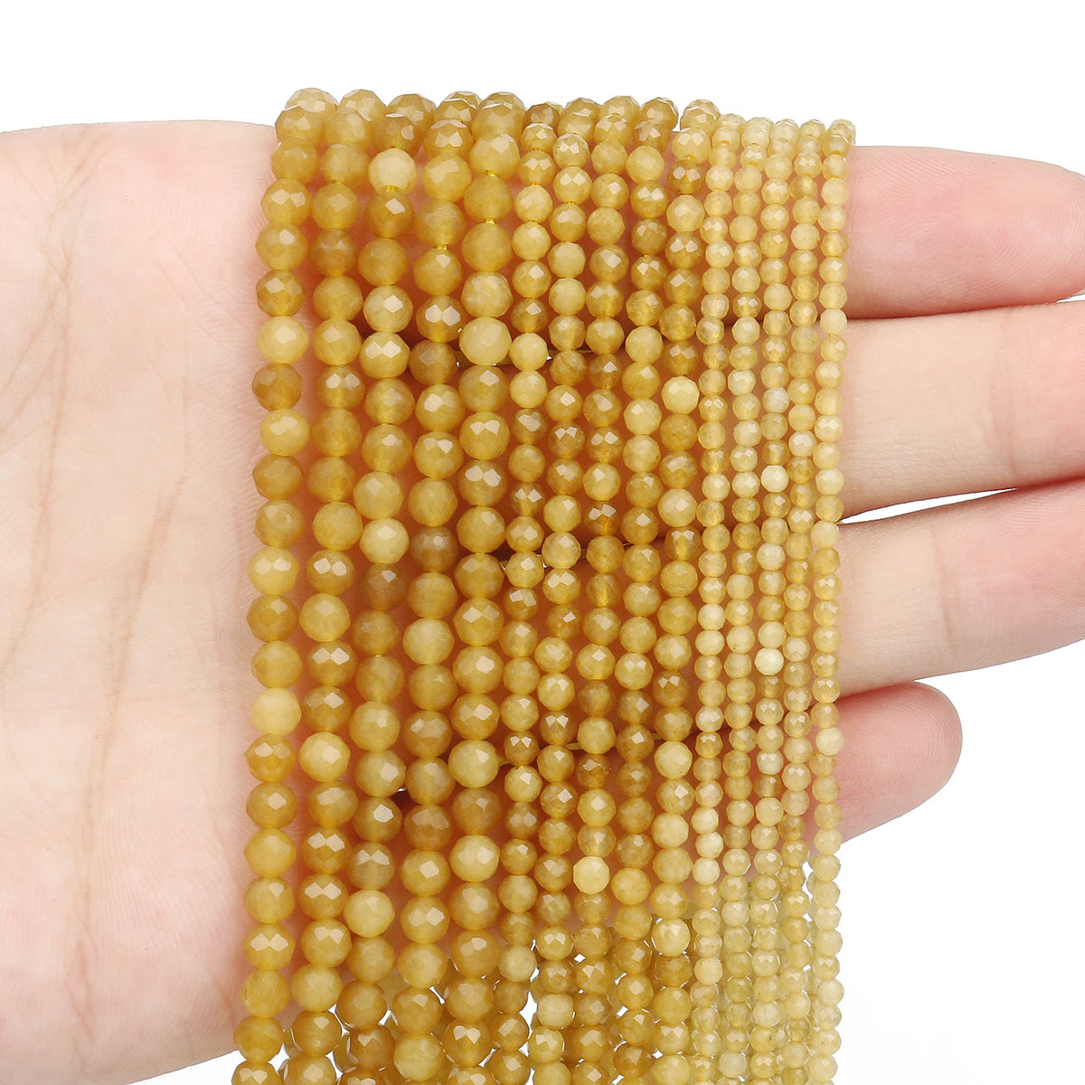 Stone Beads Tiny Faceted White Moonstone-Style for DIY Jewelry Making