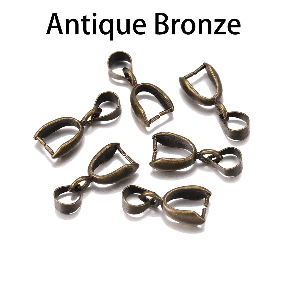 Pendant Bails Copper Hook Clip Necklace Connectors DIY Jewelry Making