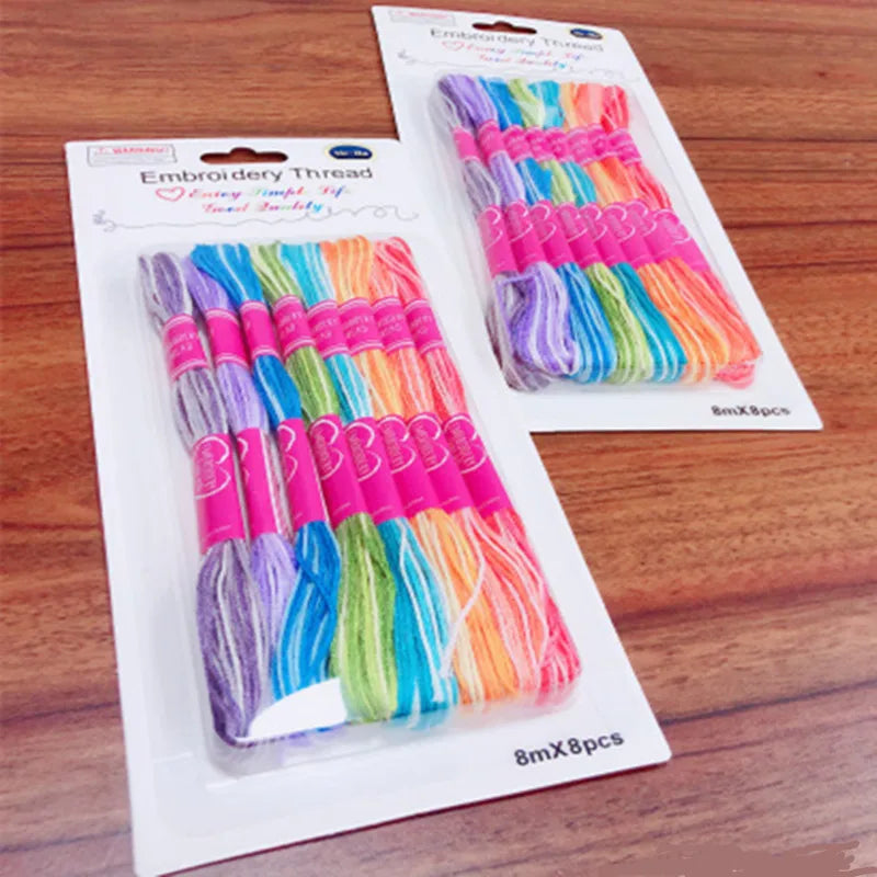 Embroidery Floss, Variegated Colors for Cross-Stitch & Handmade Bracelets
