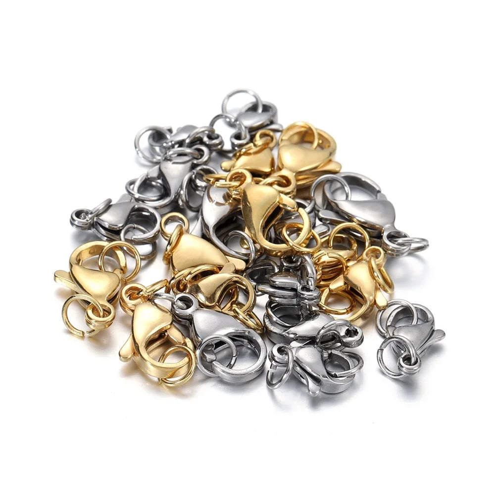 Lobster Clasp Sets Stainless Steel with Jump Rings DIY Jewelry Making