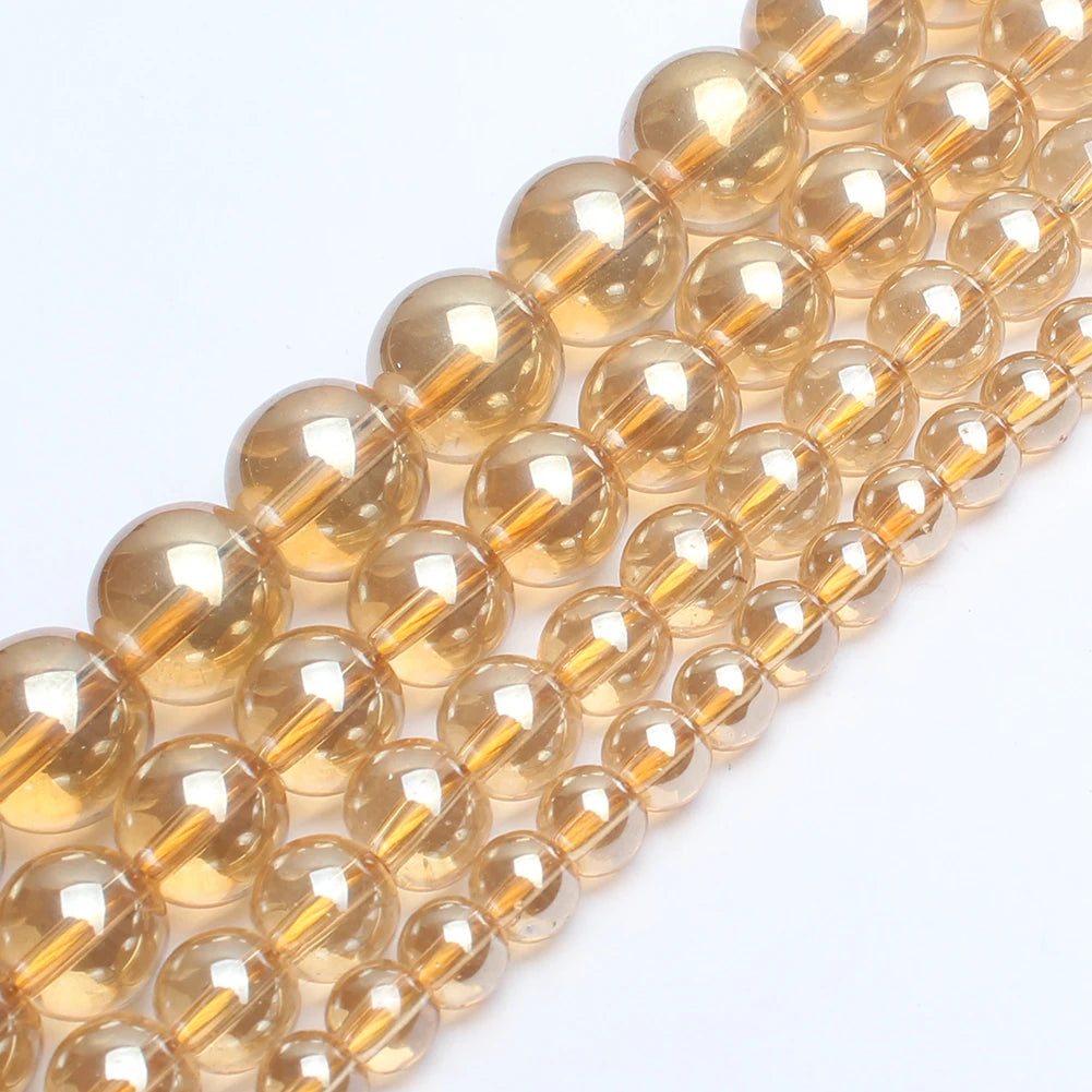 Stone Beads Round Yellow Jade Agate Hematite Styles for DIY Jewelry Making