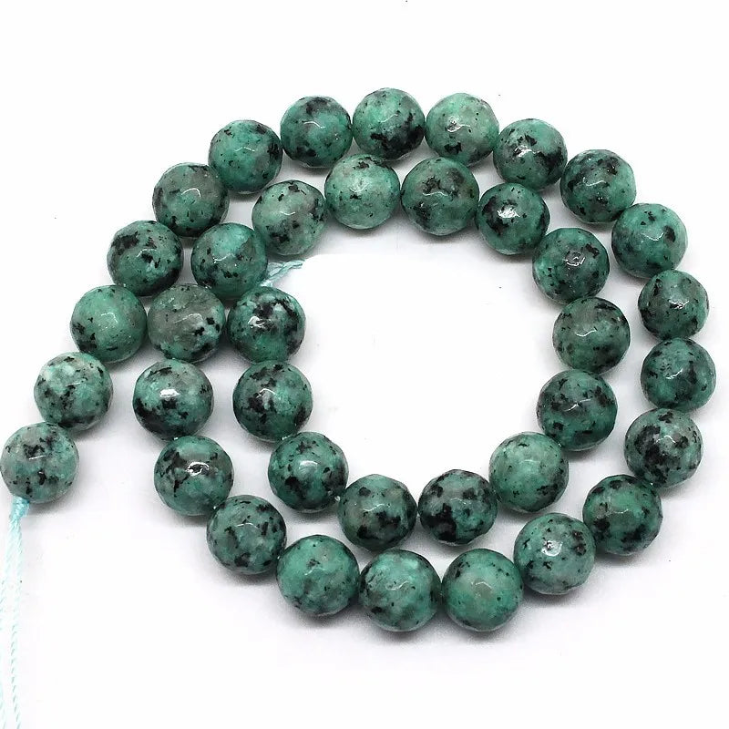 Stone Beads Faceted Pink Blue Chalcedony-Style Jades-Style Agates Round