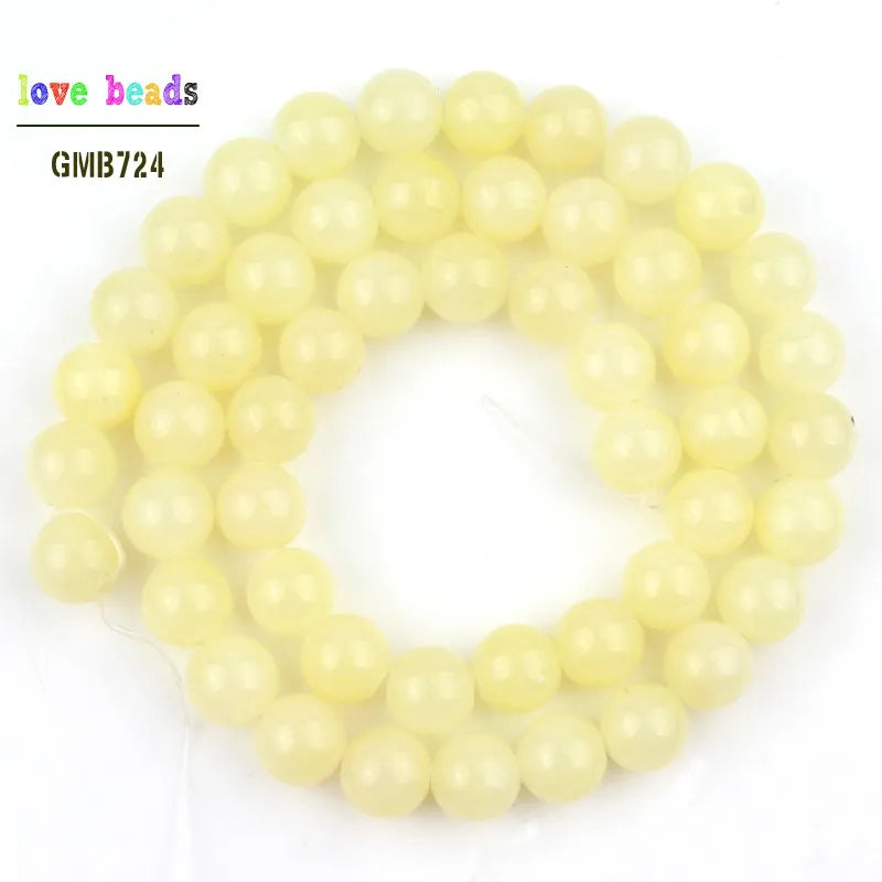 Beads Lemon Yellow Jades-Style Bracelets Women for DIY Jewelry Making