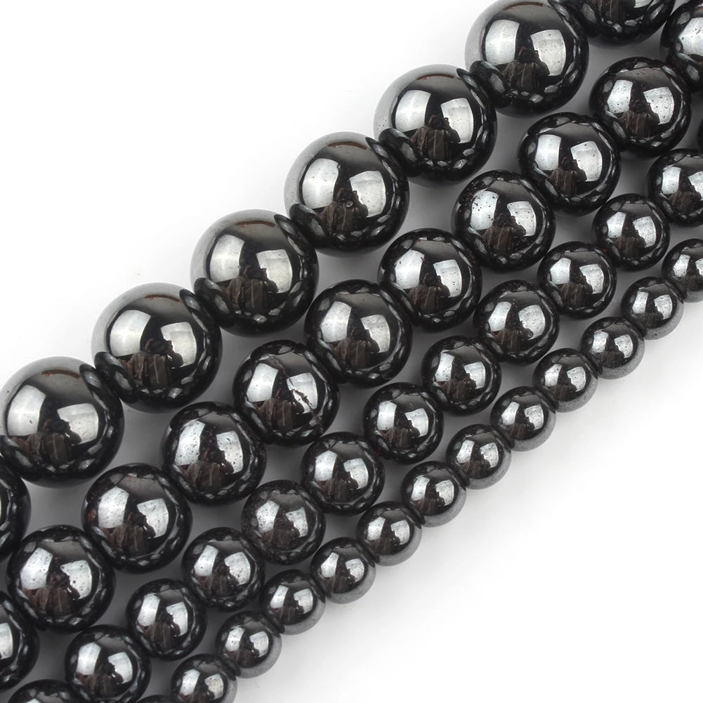 Stone Beads Hematite-Style Rose Gold Silver Colors for DIY Jewelry Making