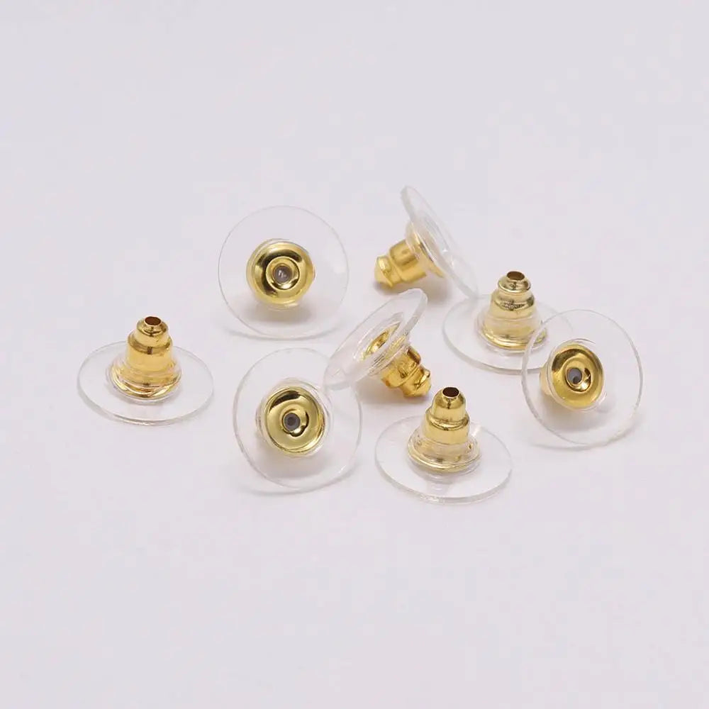 Earring Backs Rubber Stopper Stainless Steel Earnuts Stud Back Craft Supplies