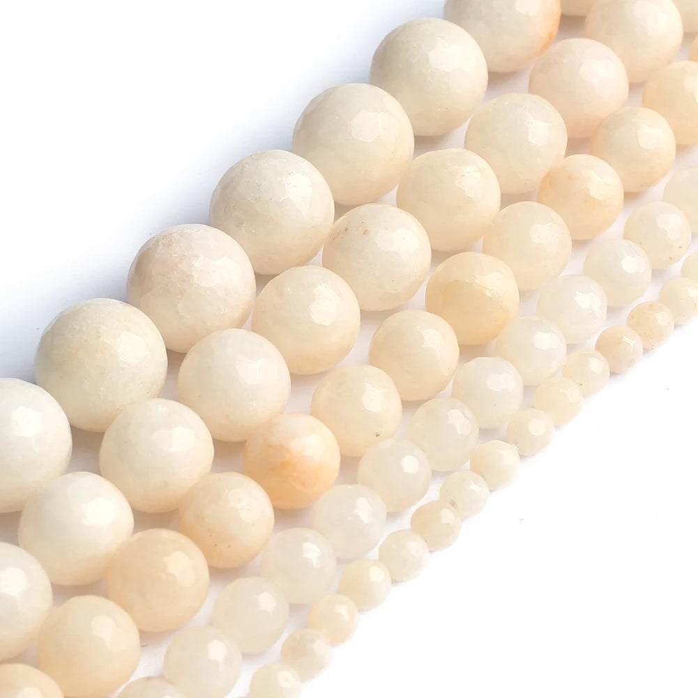 Stone Beads Round Jade Chalcedony Styles for DIY Jewelry Making Craft Beads