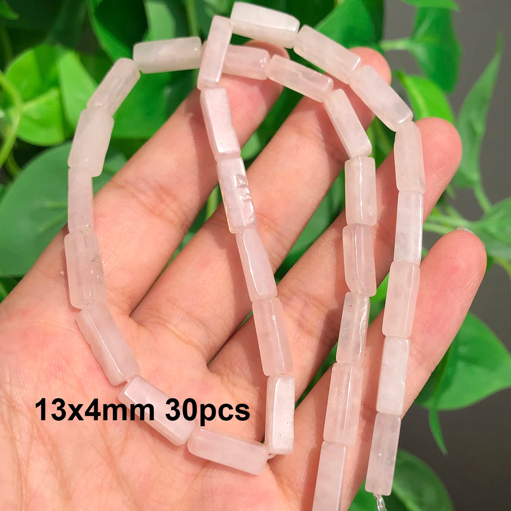 Stone Beads Pink Rose Quartz-Style Mixed Shapes for DIY Jewelry Making
