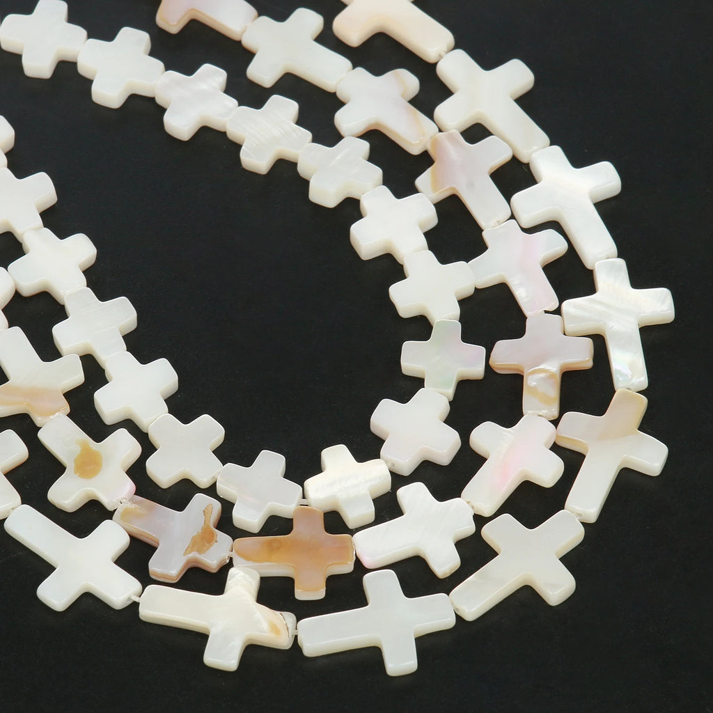 Shell Beads White Cross Mother-of-Pearl Styles for DIY Jewelry Making