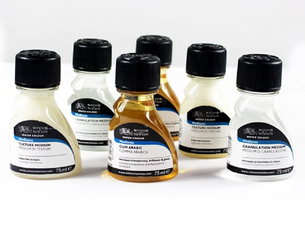 Winsor & Newton Watercolor Mediums — 75ml (Gum Arabic, Masking Fluid & More)