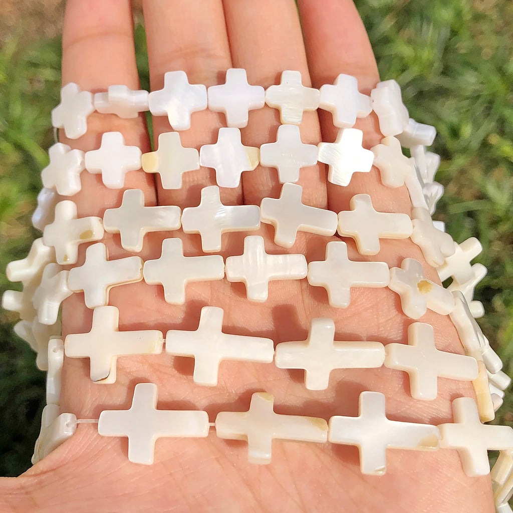 Shell Beads White Cross Mother-of-Pearl Styles for DIY Jewelry Making