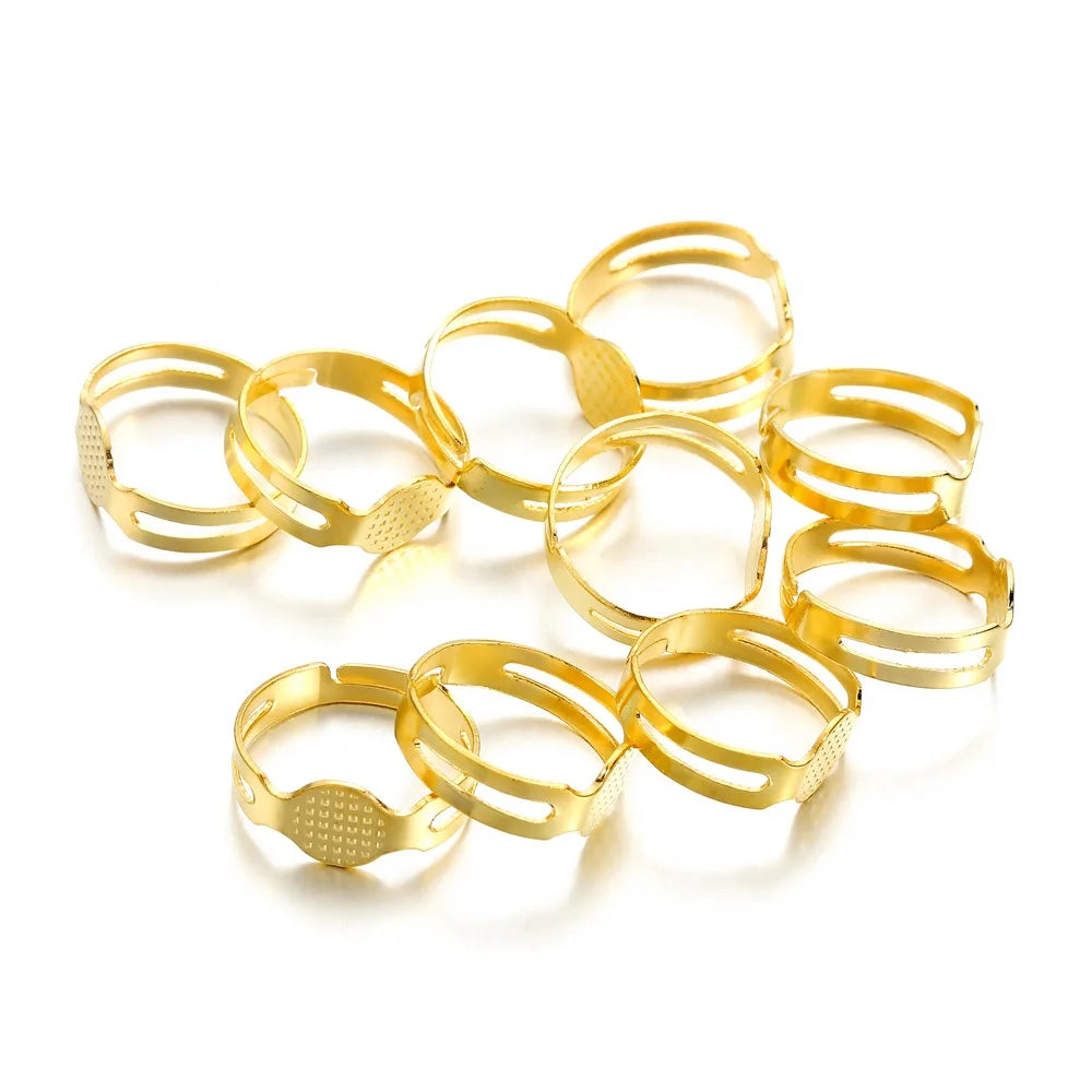 Ring Settings Adjustable Base Blank Rings DIY Jewelry Making Craft Supplies