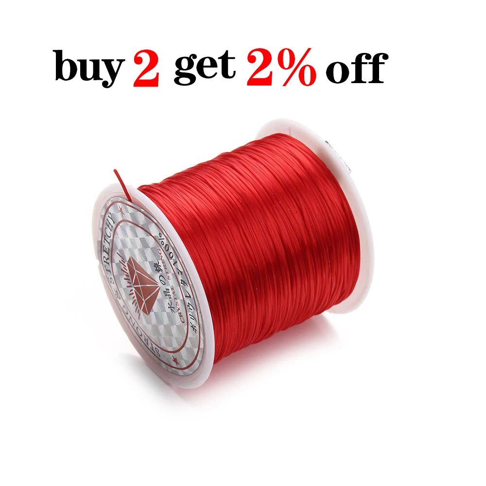 Elastic Beading Cord Black White Nylon Stretch String DIY Jewelry Making