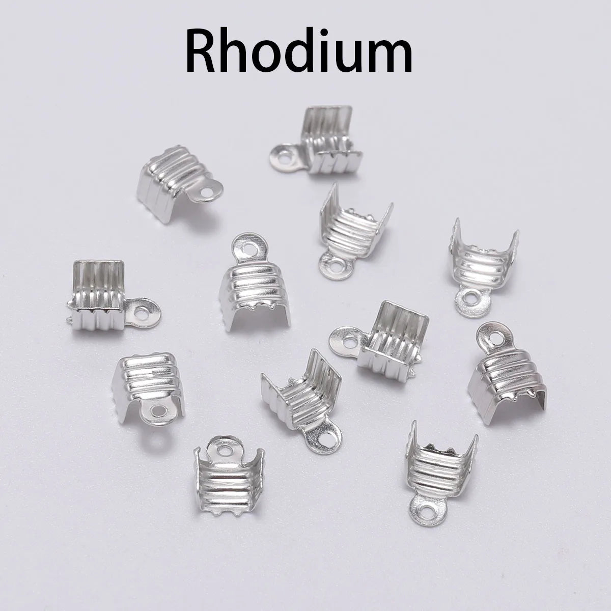 Cord End Caps Metal Crimp Necklace Connectors DIY Jewelry Making Craft Supplies