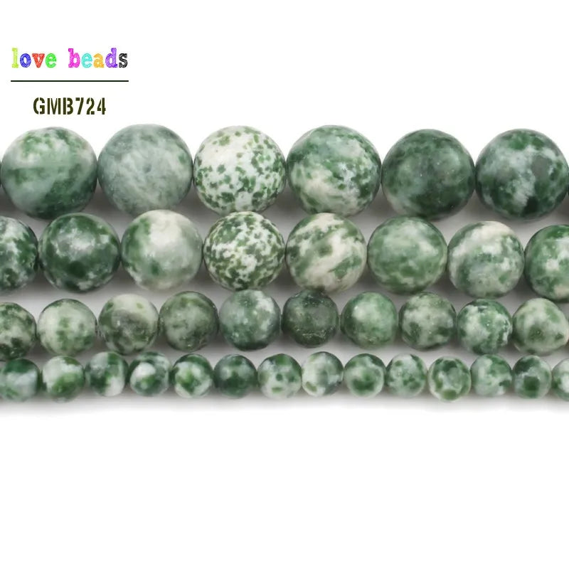 Stone Beads Round Spotted Jasper-Style Spacers for DIY Jewelry Making