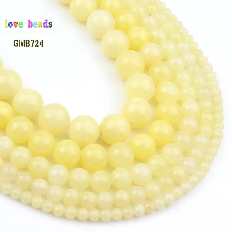 Beads Lemon Yellow Jades-Style Bracelets Women for DIY Jewelry Making