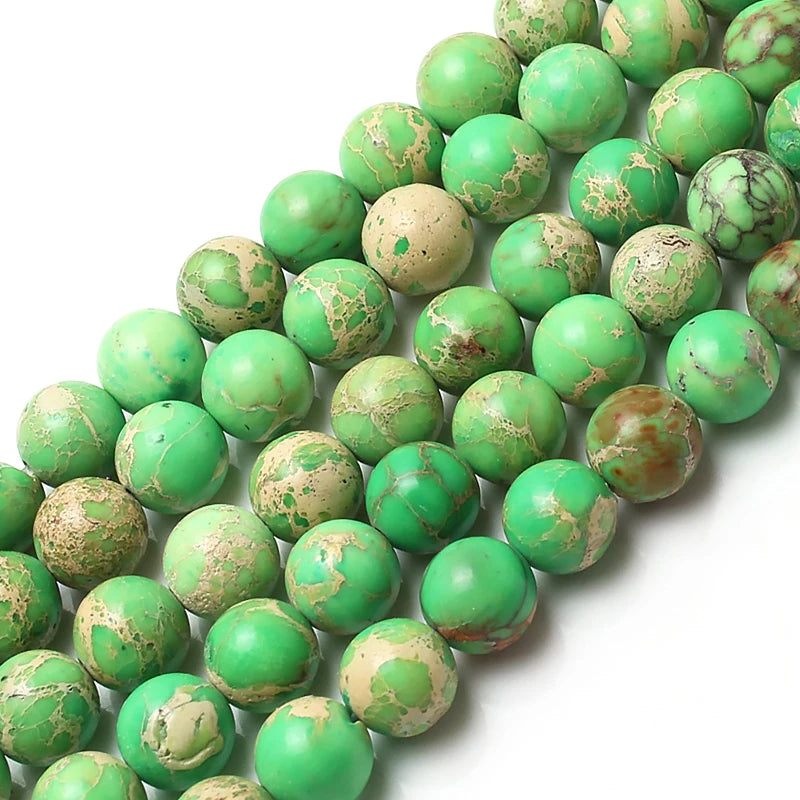 Stone Beads Round Turquoise Howlite Jasper Styles for DIY Jewelry Making