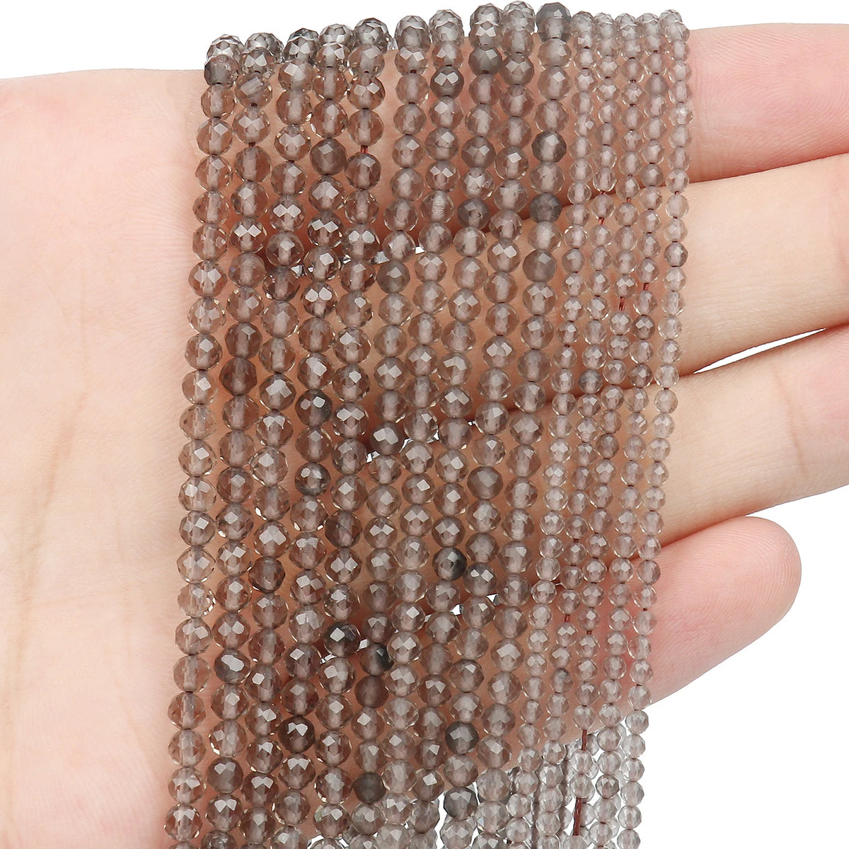 Stone Beads Tiny Faceted White Moonstone-Style for DIY Jewelry Making