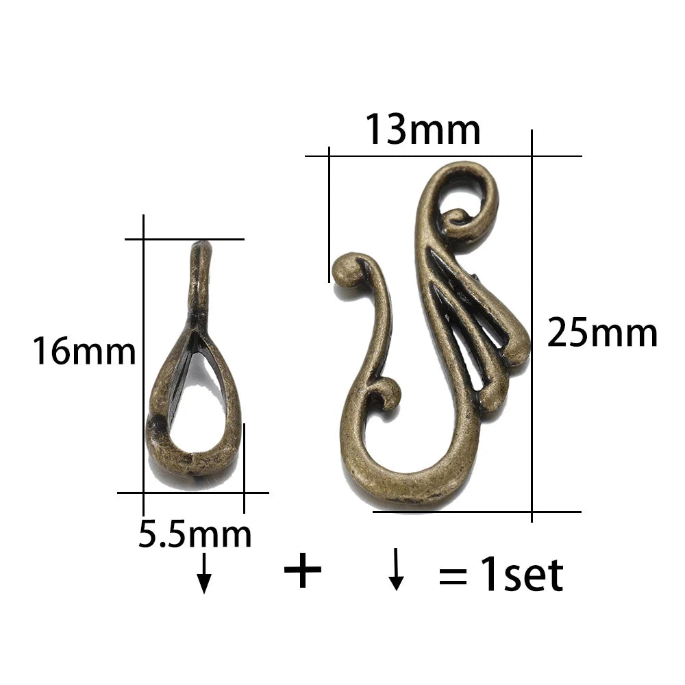 Jewelry Clasps Antique Gold Color Flower Musical Note DIY Jewelry Making