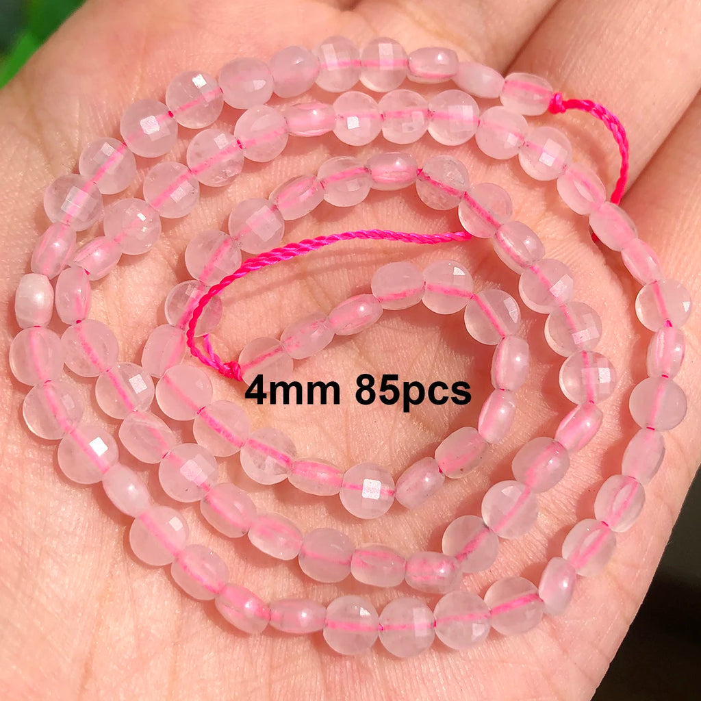 Stone Beads Pink Rose Quartz-Style Mixed Shapes for DIY Jewelry Making