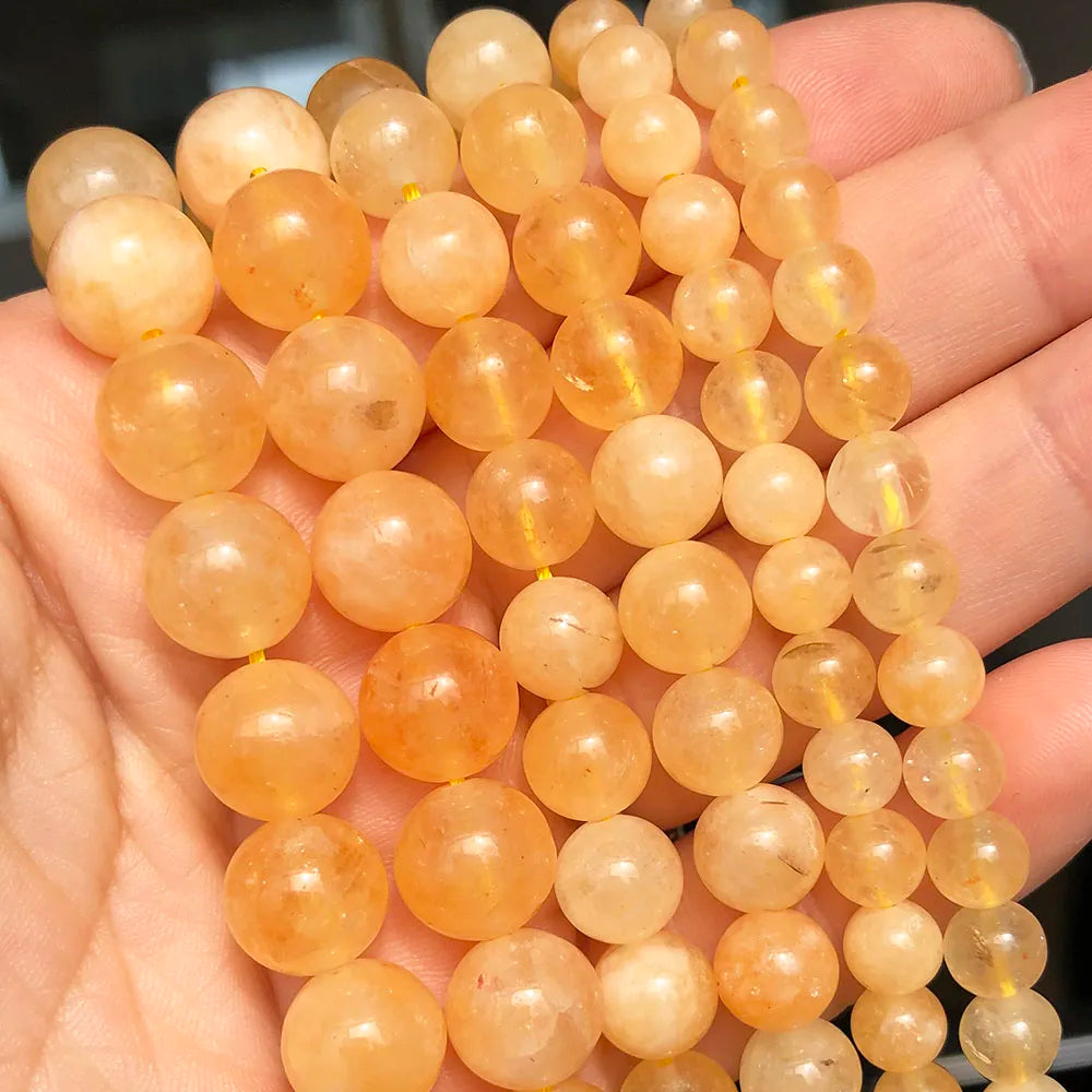 Stone Beads Round Jade Chalcedony Styles for DIY Jewelry Making Craft Beads