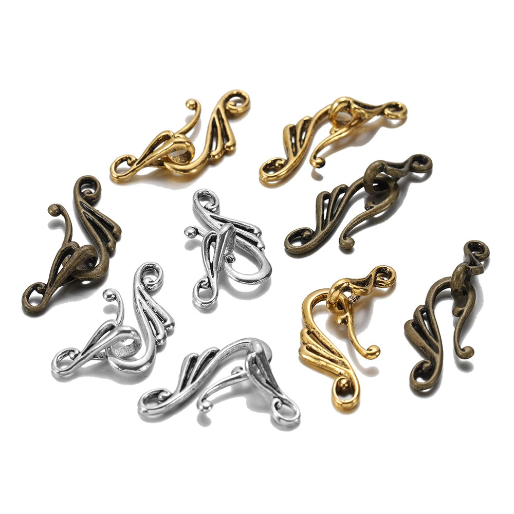 Jewelry Clasps Antique Gold Color Flower Musical Note DIY Jewelry Making
