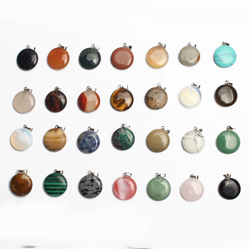 Stone Pendants Water-Drop Mixed Style Charms DIY Jewelry Making Craft Supplies