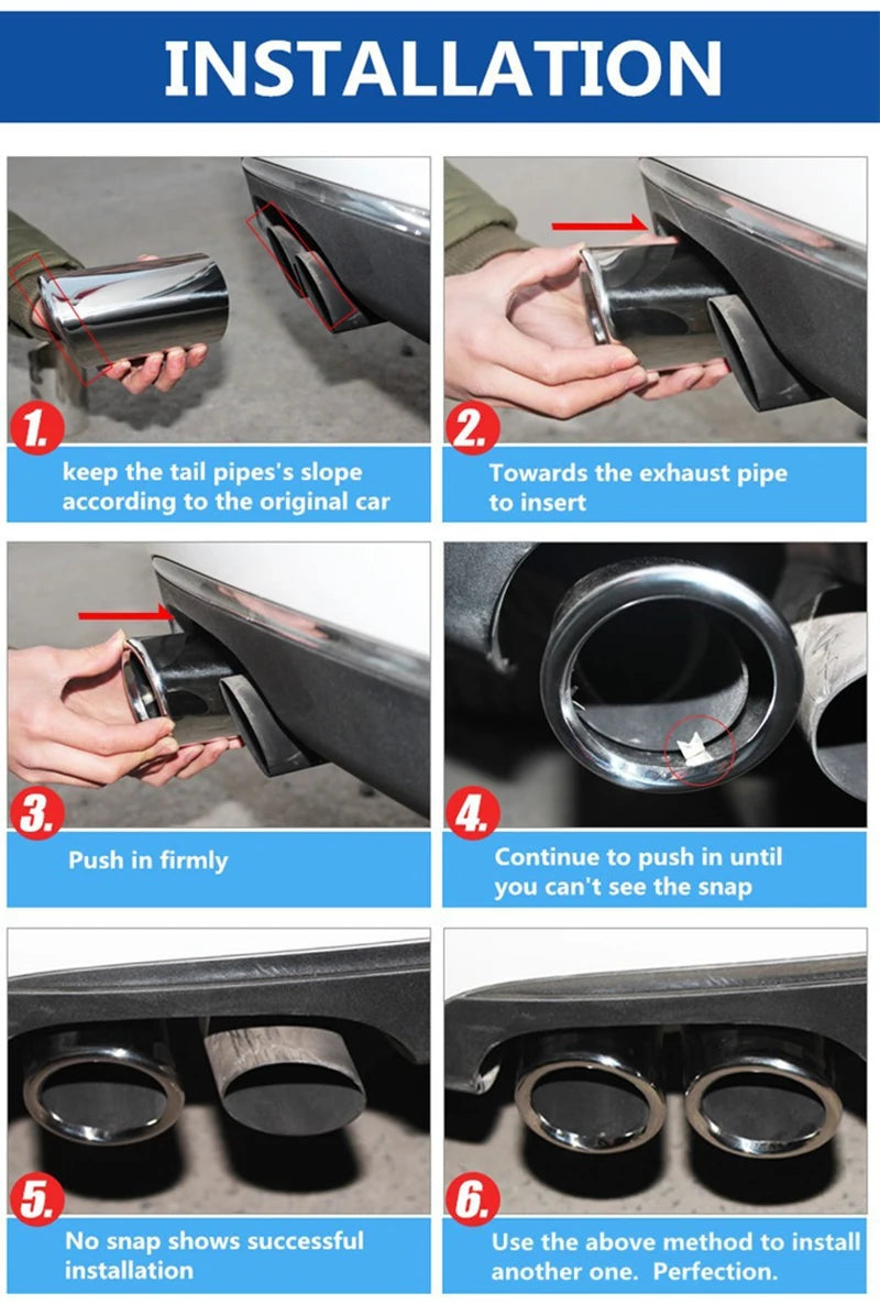 VW Volkswagen Exhaust Muffler Tip | Jetta MK6, Golf 6/7, Scirocco 1.4T