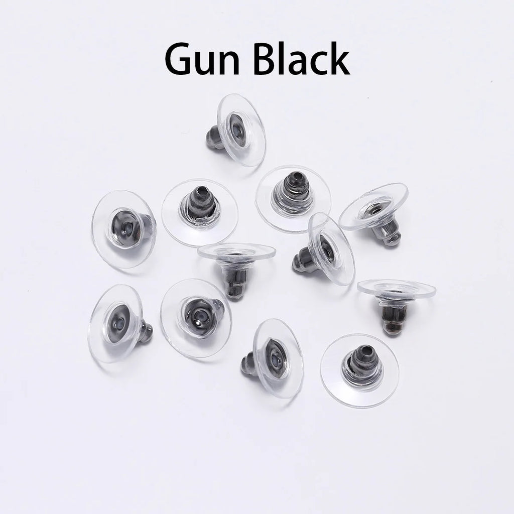 Earring Backs Rubber Stopper Stainless Steel Earnuts Stud Back Craft Supplies