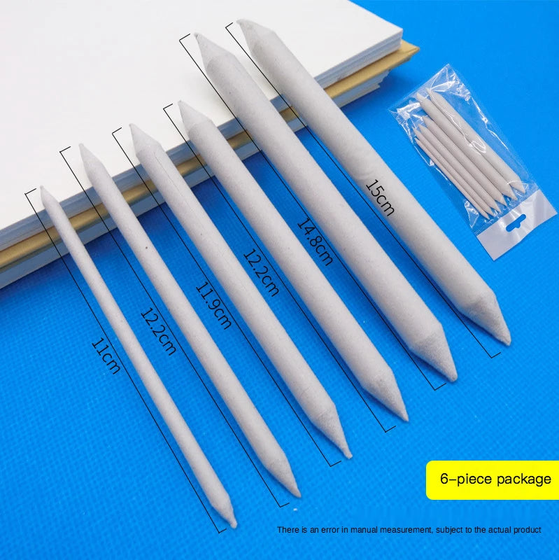 Blending Stumps Set — 3-Piece Rice Paper Tortillons for Charcoal & Sketch Art