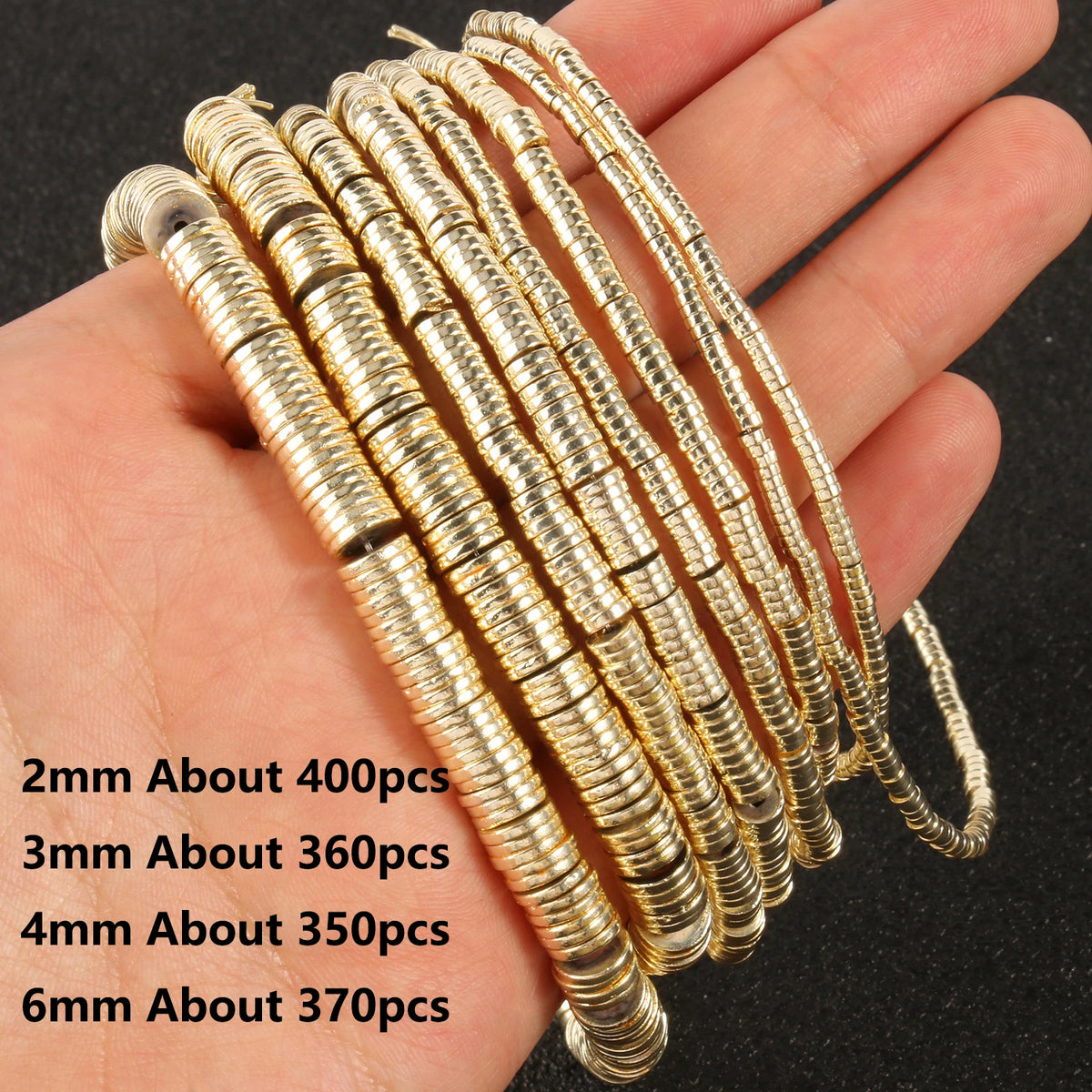 Stone Beads Gold-Tone Hematite-Style Cross Star Heart for DIY Jewelry Making