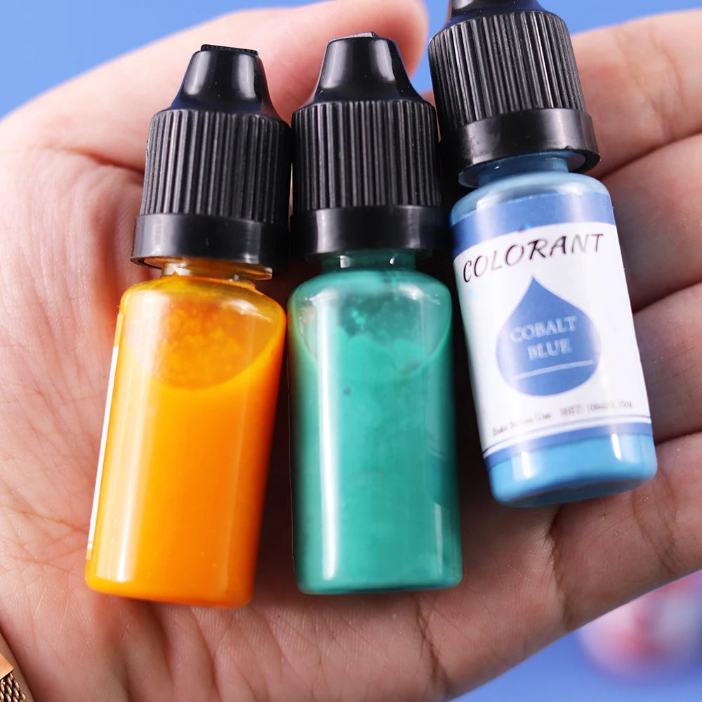24 Color 10ml Candle Soap Pigment Liquid Colorant Resin Coloring Dye for DIY Candle Soap Epoxy Resin Mold Craft Making Pigments