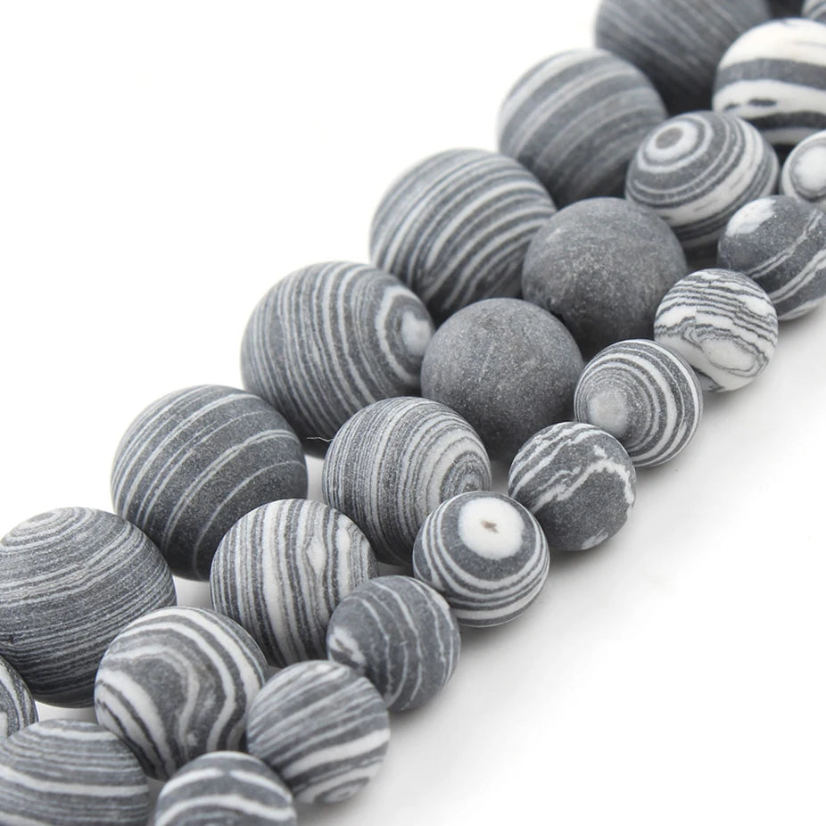 Stone Beads Matte Pink Zebra Jasper Howlite Styles for DIY Jewelry Making