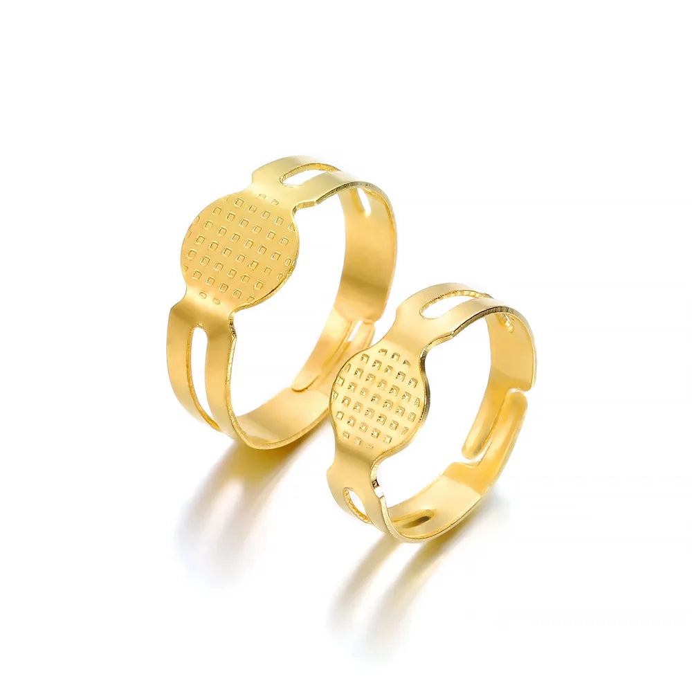 Ring Settings Adjustable Base Blank Rings DIY Jewelry Making Craft Supplies