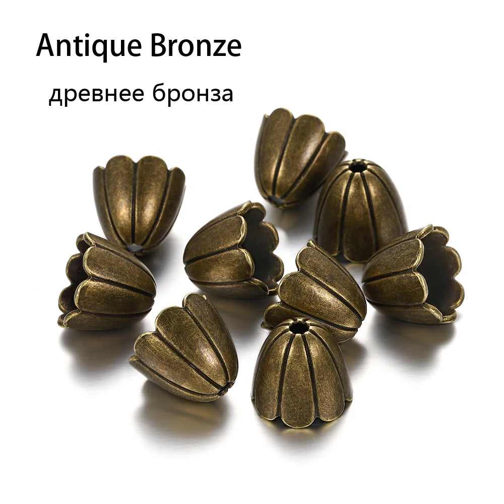 Earring Components Alloy Hollow Flower Caps Various Shapes End Craft Supplies