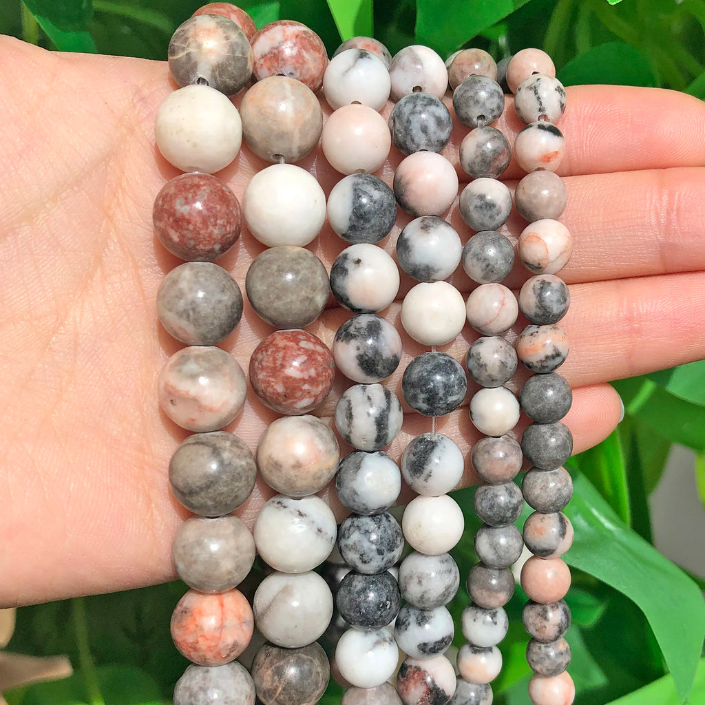 Stone Beads Lava Rose Quartz-Style Tiger Eye Turquoise-Style Labradorite