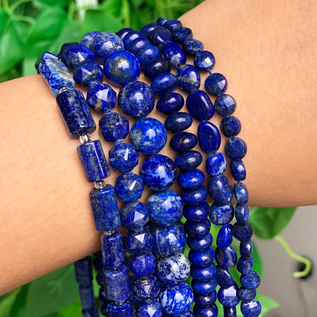 Stone Beads Faceted Blue Lapis Lazuli-Style Rondelle for DIY Jewelry Making