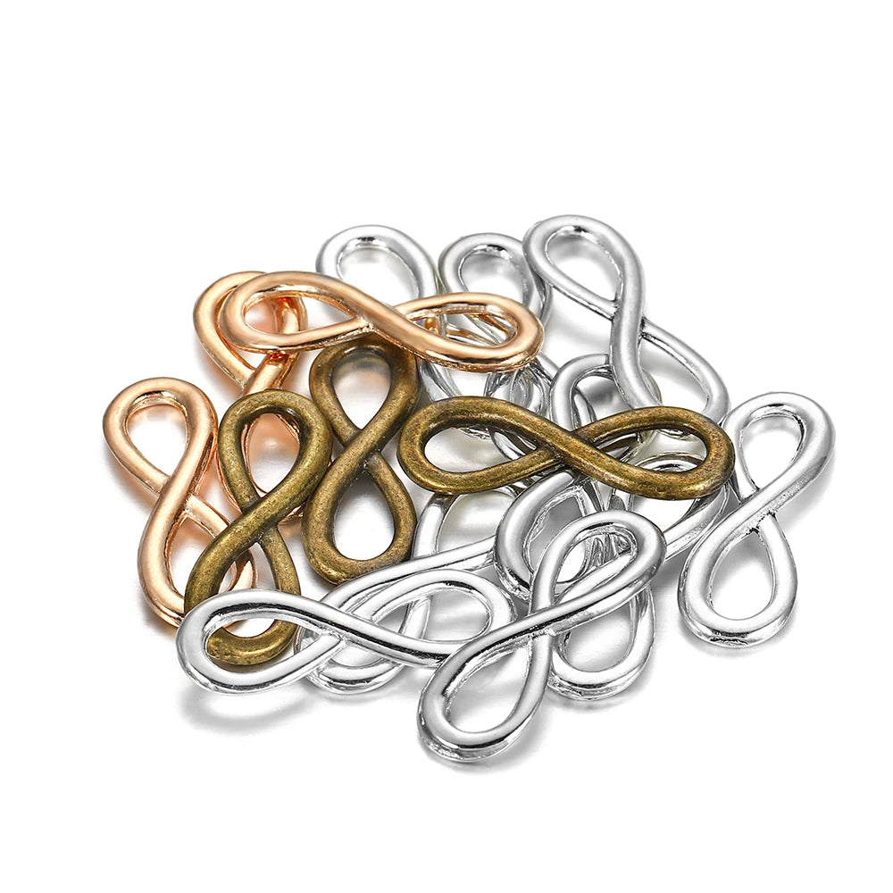 Infinity Connectors Metal Bracelet Necklace Charms DIY Jewelry Making