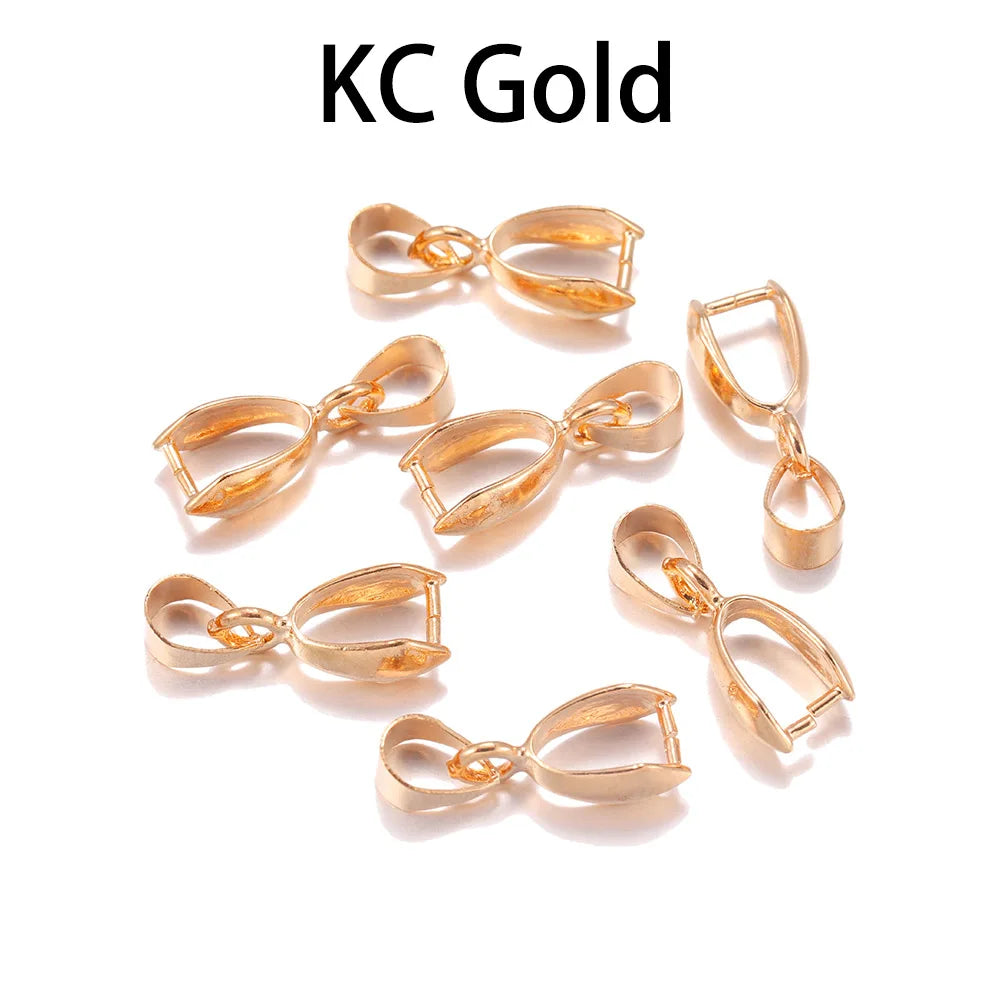 Pendant Bails Copper Hook Clip Necklace Connectors DIY Jewelry Making