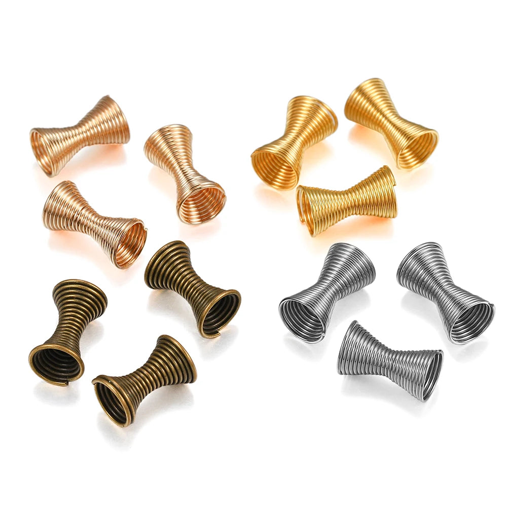 Jewelry Findings Funnel Metal Spring Spacer Connector Stoppers Craft Supplies