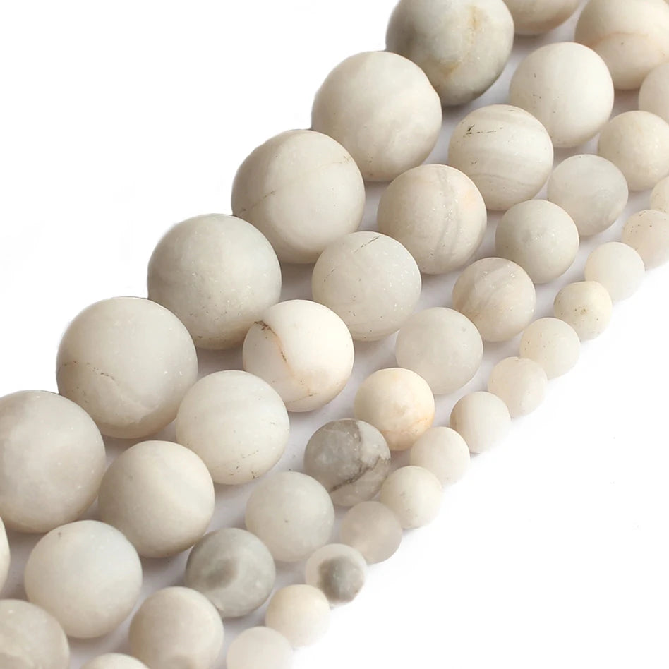 Stone Beads Matte Round Morganite Agate Tiger Eye Styles for DIY Jewelry Making